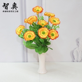 仿真花擺件 太陽花花束，點(diǎn)亮歐式家居的藝術(shù)氣息